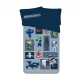  Set lenjerie de pat Jerry Fabrics 140 x 200 cm nuante de albastru