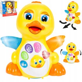  Rață interactivă MalPlay, galbenă, 13x16,5x11 cm