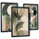  Set de tablouri pentru tripticul sufrageriei Abstracție de palmieri