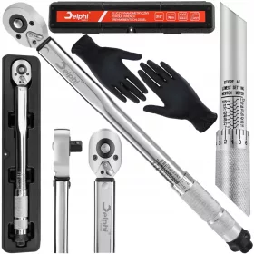    Cheie dinamometrică Delphi Gama de cuplu 7-112 Nm cu blocare CrV de 3/8"