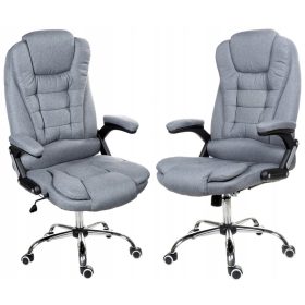  FBJ011 fotoliu din stofa gri cu spatar reglabil