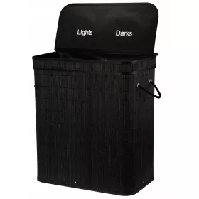  Coș de rufe de sine stătător Galicja 100l, negru