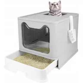  Litieră mare acoperită cu sertar + spatulă (F055)