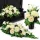 Buchet artificial de mormânt Skamvit cu flori, aproximativ 70–80 cm