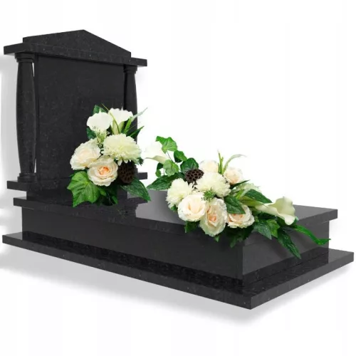 Buchet artificial de mormânt Skamvit cu flori, aproximativ 70–80 cm