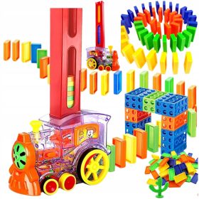    DOMINO COAZĂ DE TREN LOCOMOTIVA SUPIR BLOCURI MUZICĂ CADOU UșOR