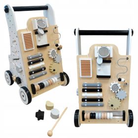  MĂSĂTORUL EDUCAȚIONAL DE împingere din lemn, alb-negru