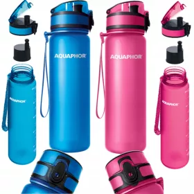    Sticla filtru Aquaphor City 0,5 l roz + sticla filtru Aquaphor City 0,5 l albastru