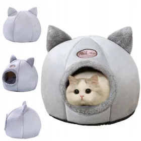  CAT HOUSE Patul de pluș pentru iarnă