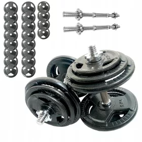  FANTĂ Haltere 2x40kg bară set farfurii 80kg