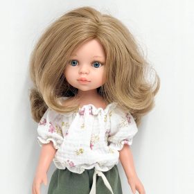    Set pantaloni verzi si bluza alba pentru papusa Paola Reina Amigas 32