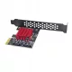  Placă de expansiune Pci Express 2 porturi, Pci E 1x Gen3 la SATA3.0, 6 Gb/s