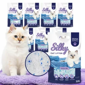  Așternut pentru pisici din silicon fără praf SILKY 3.8l