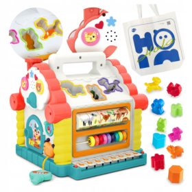    Sortator Hola Educational House + geantă pentru cumpărături Hola albă