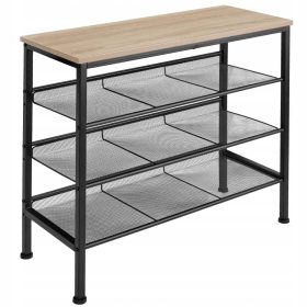    Dulap de pantofi TecTake 75,5 x 69,5 x 30,5 cm, stejar deschis Sonoma