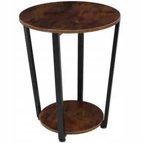  Masa TecTake 1 rotunda, 50 x 50 x 62,5 cm, nuante de maro