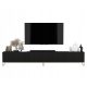  Comodă TV Modern Glamour, Suport TV, Negru Mat, 300 cm