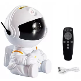  Sky Star Projector Cosmonaut Astronaut Night Lamp Alb
