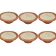 Set de 6 Lumânări Retro din Ceramică cu Flacără Deschisă
