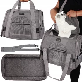  Transportor Wobell 25 cm x 28 cm x 43 cm nuante de gri
