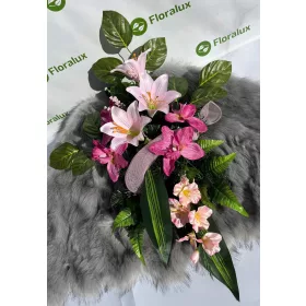   Wiązanka Florală Funerară WZ024 - Aranjament Elegant pentru Mormânt