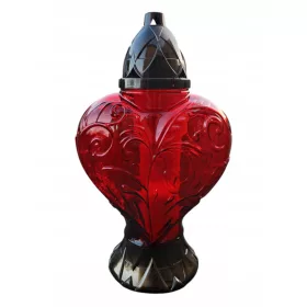   Lampion Decorativ Exclusivist Rosu cu Înălțime de 38cm și Rezistență Ridicată