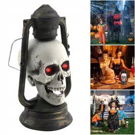    HALLOWEEN PROP SKULL LANTERN, LAMPĂ LED DE PETRECERE DE HALLOWEEN