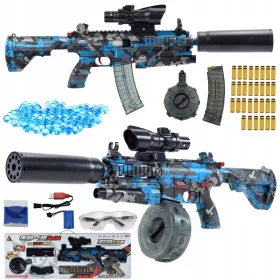    PUBLICĂ AUTOMATĂ CU GEL MINGE PIST SAGEȚI SCOPE 2 CARCASA REVISTE + Carte de autocolante, benzi desenate Shop_lolki
