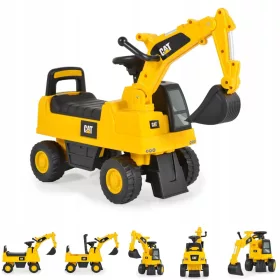    Excavator CATERPILLAR pentru copii CAT JEDZIK PULLER cupă mobilă SOUNDS