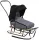  Strong Polish Sled JEE M + glugă + spătar + împingător + suport pentru picioare + sac de dormit
