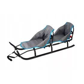    Sanie tandem duo pentru copii, mare, cu spatar, curele PL rezistente, usoare