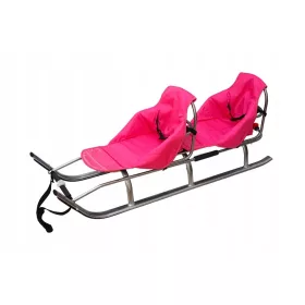    Duo Skyline twin tandem sanie cu spatar pentru copii, solida, usoara PL