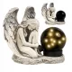 Figurină de Înger Decorativă cu Lampă Solară pentru Grădină sau Mormânt