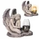 Statuetă Înger Decorativ cu Lampă Solară pentru Grădină și Mormânt