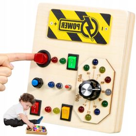    PLACA DE MANIPULARE PANOU SENZORIAL LEMN COMUTATOR CONTROLLER LED