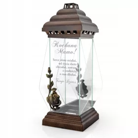   Lampion Funerar Personalizat cu Gravură XXL - Eleganță și Memoria Iubitei Persoane
