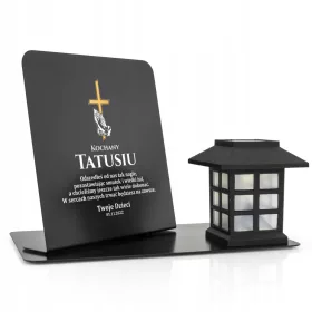 Lampion Solar Personalizat cu Suport pentru Mormânt