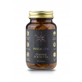   Supliment Alimentar cu Zinc, Selen și Cupru Chelatat NaturLabs, 60 de Capsule Vegan