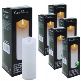   Set de 6 lumânări LED cu efect de flacără pentru znicz, 12,5 cm