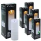 Set de 6 lumânări LED cu efect de flacără pentru znicz, 12,5 cm
