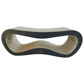    Stâlp de zgarietură joasă, pat pentru zgâriere Mruu&Pruu LEON până la 60 cm NEGRU MARE