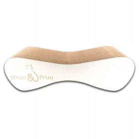    Stâlp de zgâriere jos, Mruu&Pruu MIMI pat de zgariat până la 60 cm WHITE MELANGE
