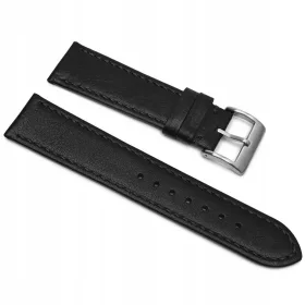    Curea din piele PREMIUM A04-22 mm fir negru SMARTWATCH negru