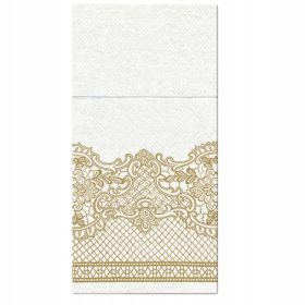  Buzunare pentru tacâmuri Dantela Aur 40cm - 25 buc