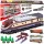  Tren Tren Locomotivă electrică 6 MAȘINI Copaci șine Platformă Fenfa 1:87