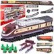  Tren Tren Locomotivă electrică 6 MAȘINI Copaci șine Platformă Fenfa 1:87
