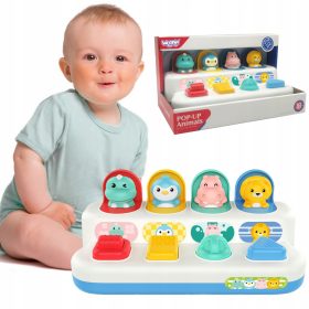    POP UP ANIMALE COLORATE JUCĂRIE INTERACTIVĂ EDUCAȚIONALĂ WOOPIE