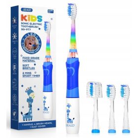    PERIUTA DE DENTI SONICA SEAGO PENTRU COPII 3-12 ani + 4 CAPETE