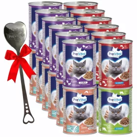    Hrana umeda pentru pisici mix de arome CONSERVA 415G X 24 BUC PREVITAL VITA. AE D3