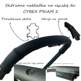    Husă integrală din piele cu fermoar pentru mânerul căruciorului Cybex Priam 2/4 și E-priam